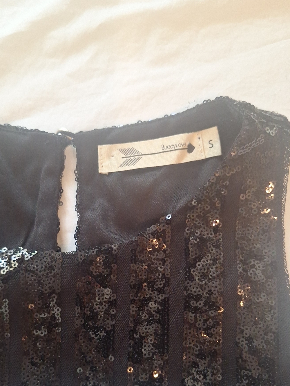 Buddy Love Black Sequin Women's Top